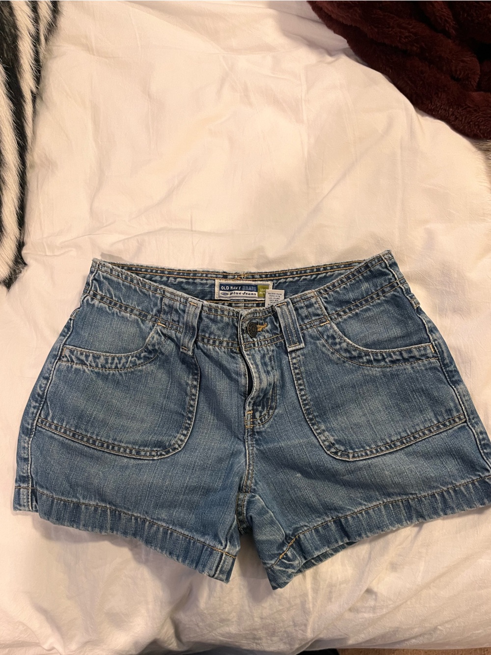 Vintage 2000s Old Navy Low Waist Blue Denim Jeans - Faded Light Blue